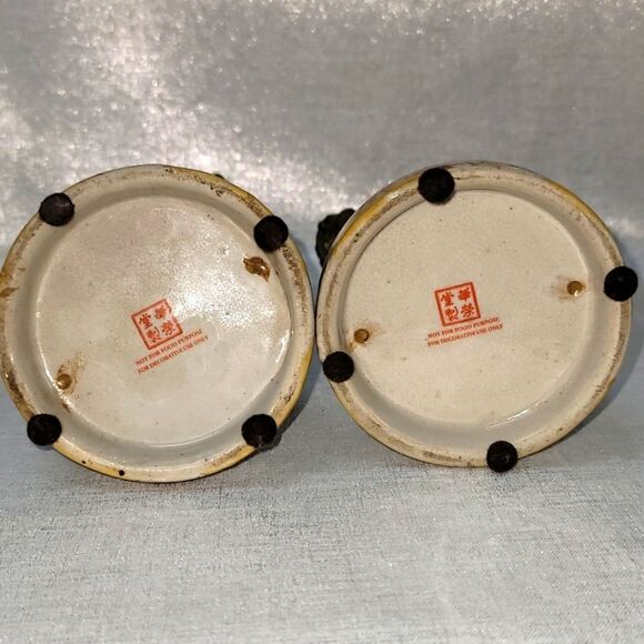 Pair Of Vintage Beautiful Bronze Signed Asian Cherub Sculptures - Picture 11 of 15